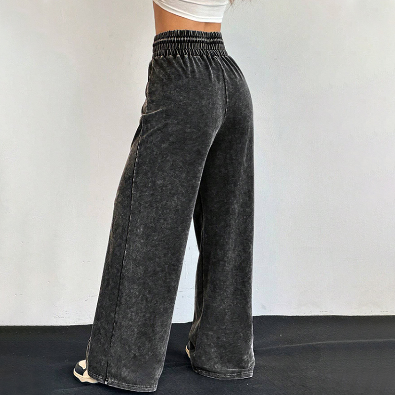 flare sweatpants woman at hongfeng offer style and comfort with denim bell bottom design.